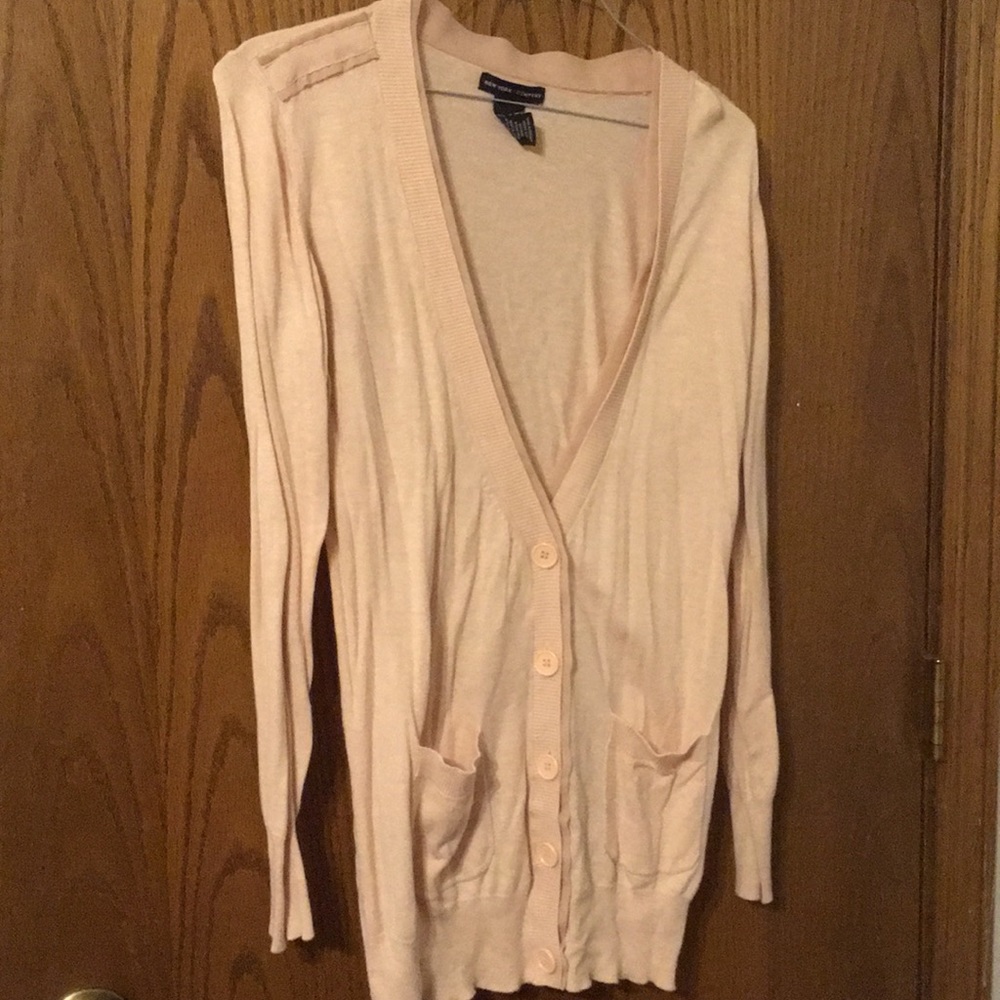 Blush Button up cardigan